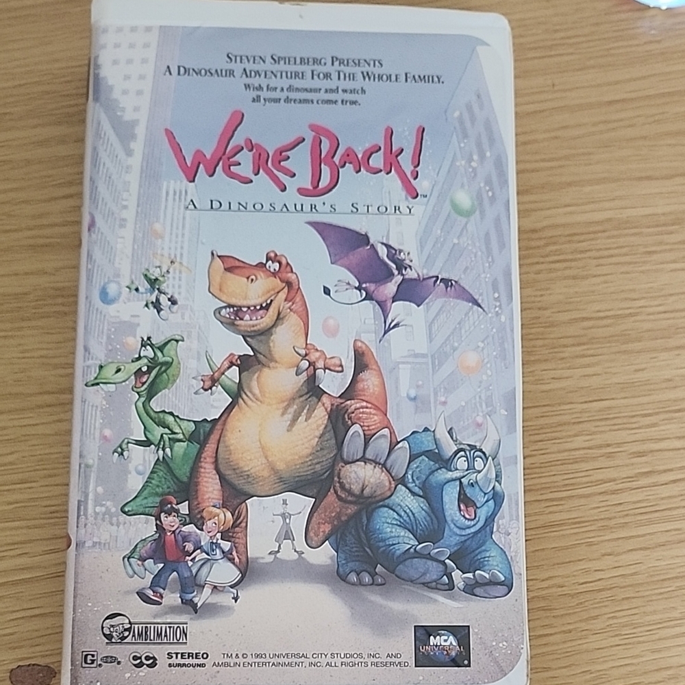 We're Back! A Dinosaur's Story VHS